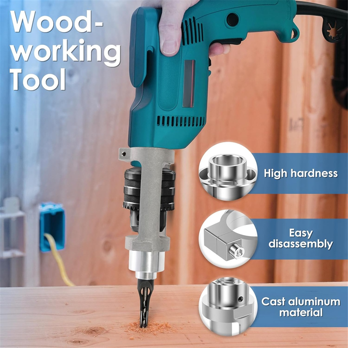 Woodworking Power Tools - ABNJ Square Hole Drill Bit Adapter