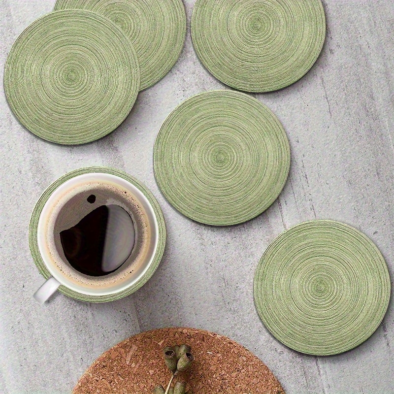 Woodworking Room - 6pcs 4in Round Retro Green Growth