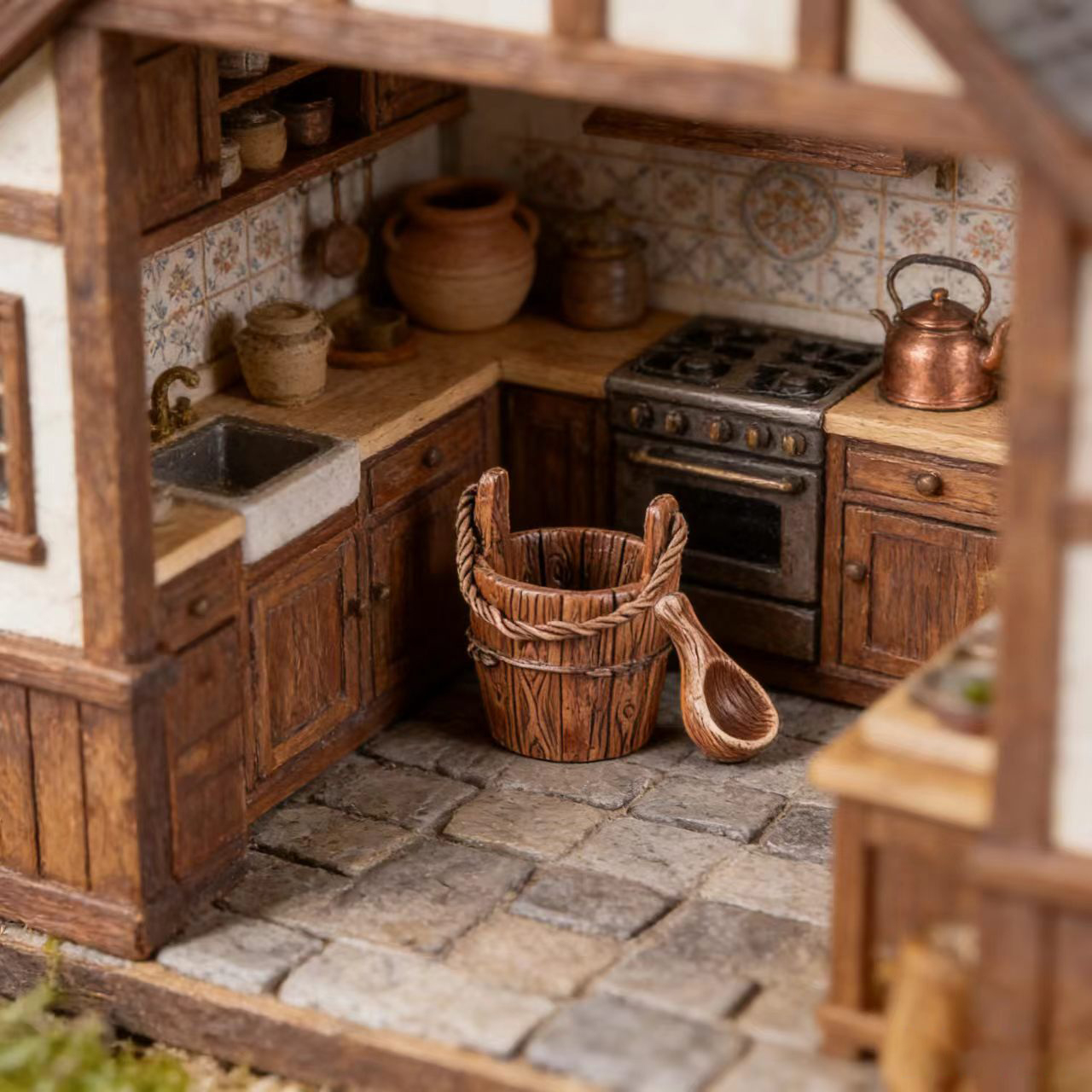 Miniature dollhouse wooden bar - Woodworking Diy avis et prix