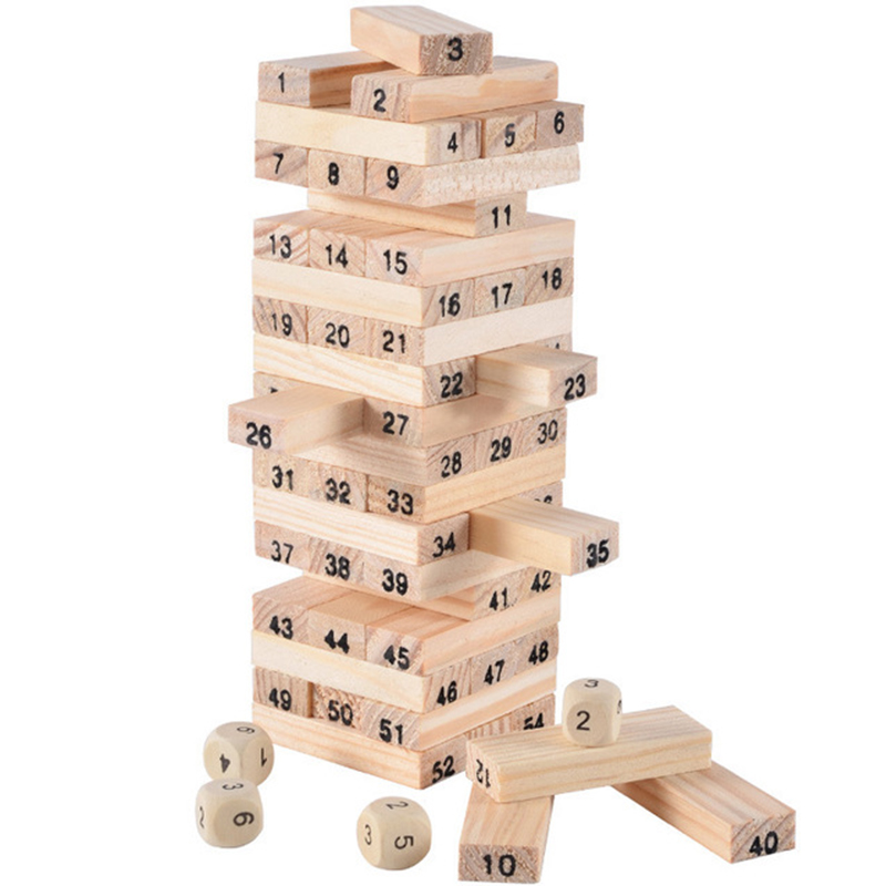 54Pcs Building Blocks Toy Funn - Woodworking Domino avis et prix