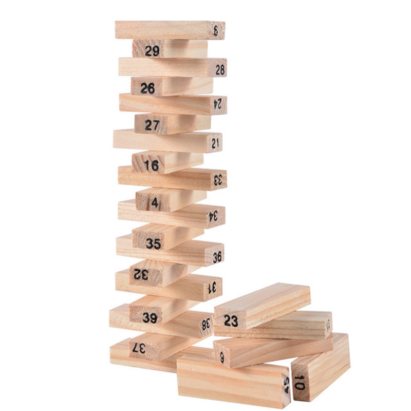 54Pcs Building Blocks Toy Funn - Woodworking Domino avis et prix