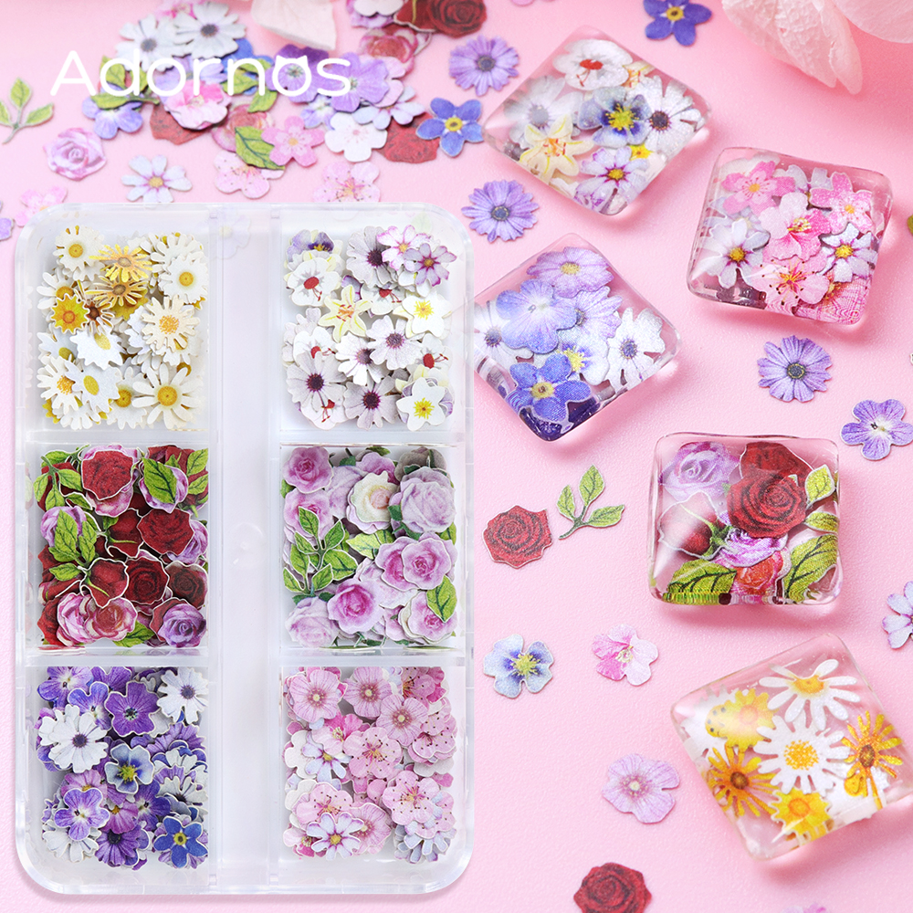 6 Grids Flowers Wood Pulp Chip - Woodworking Epoxy avis et prix