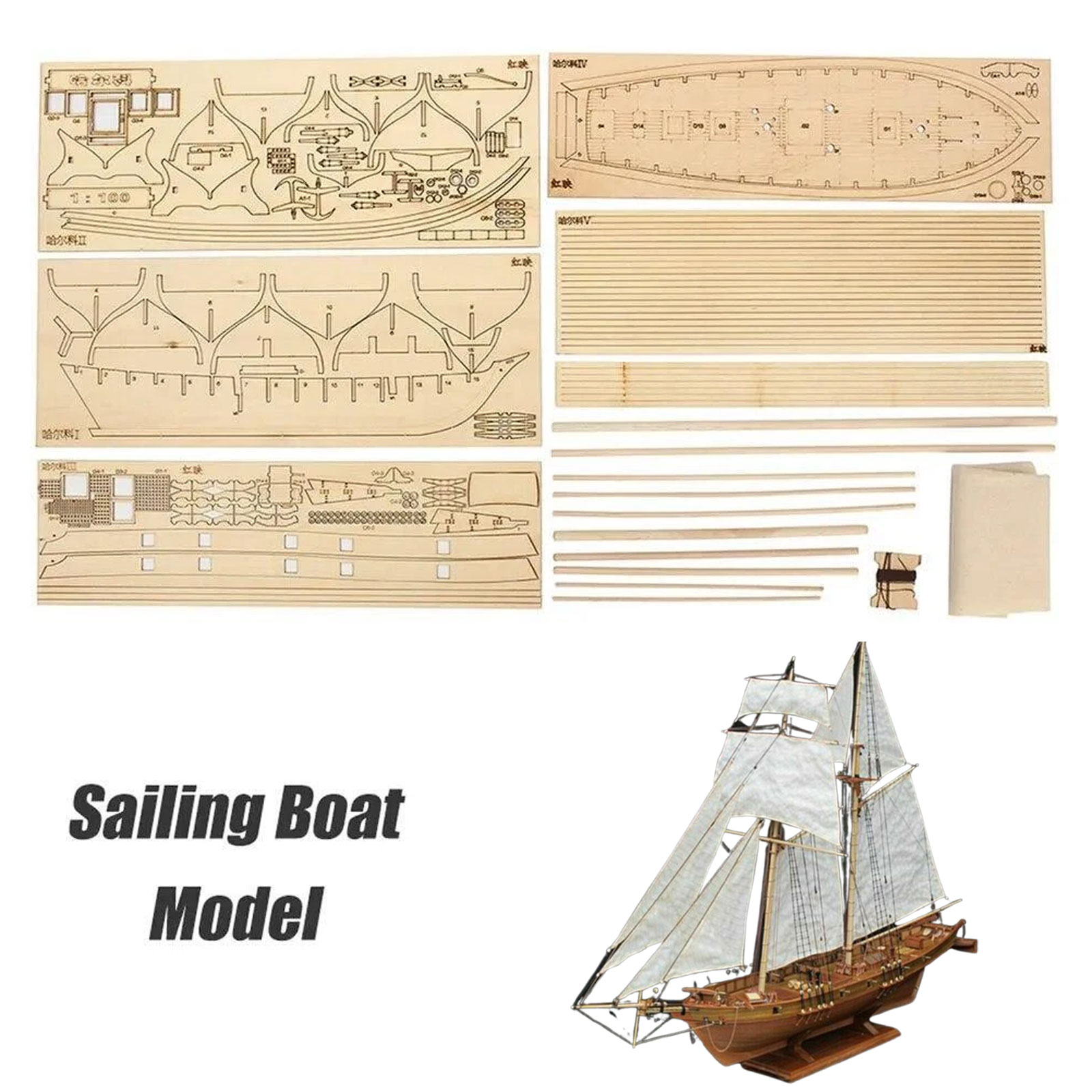 【Halcon Sailboat Wooden Model  - Woodworking Jobs avis et prix
