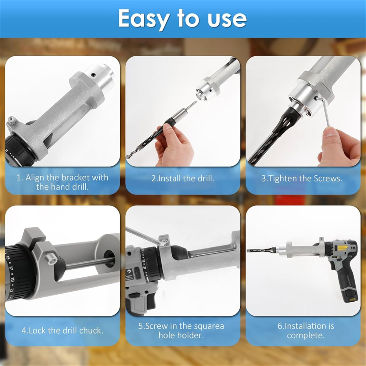 ABNJ Square Hole Drill Bit Ada - Woodworking Power Tools avis et prix