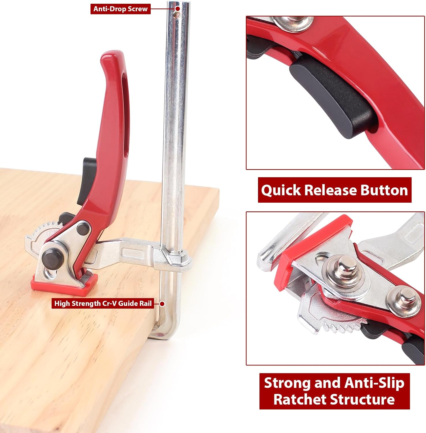 Heavy Duty Ratchet F Clamp Qui - Woodworking Quick Clamps avis et prix