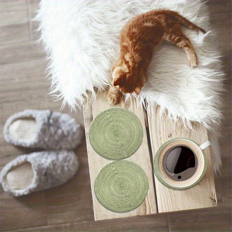 6pcs 4in Round Retro Green Gro - Woodworking Room avis et prix